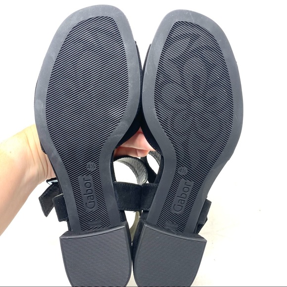 Gabor 81.742.17 black suede ankle strap sandals - Picture 3 of 11